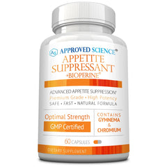 Approved Science Appetite Suppressant gymnema bottle supports mindful eating during workouts.