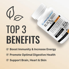 Approved Science Black Seed Oil bottle pour shows simple dosage.