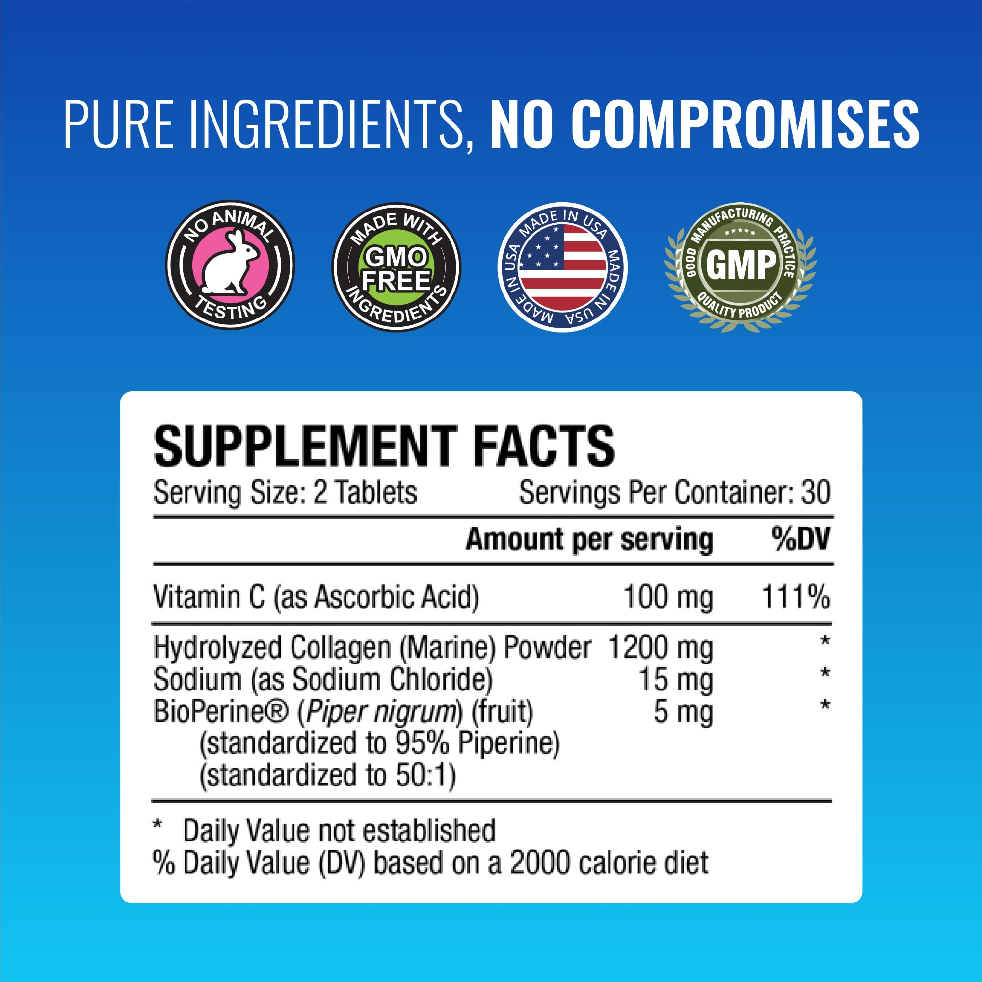Approved Science Collagen Pills vitamin C boost on the packaging.