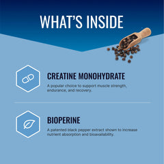 Scoop of Approved Science Creatine Monohydrate powder ready for a 5g serving
