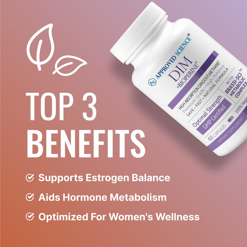 Approved Science DIM mustard seed capsules representing cruciferous support