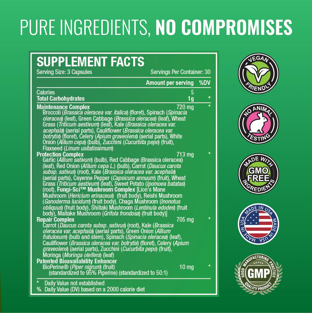 Approved Science Fruits & Veggies raspberry-carrot repair emphasis on nutrient support.