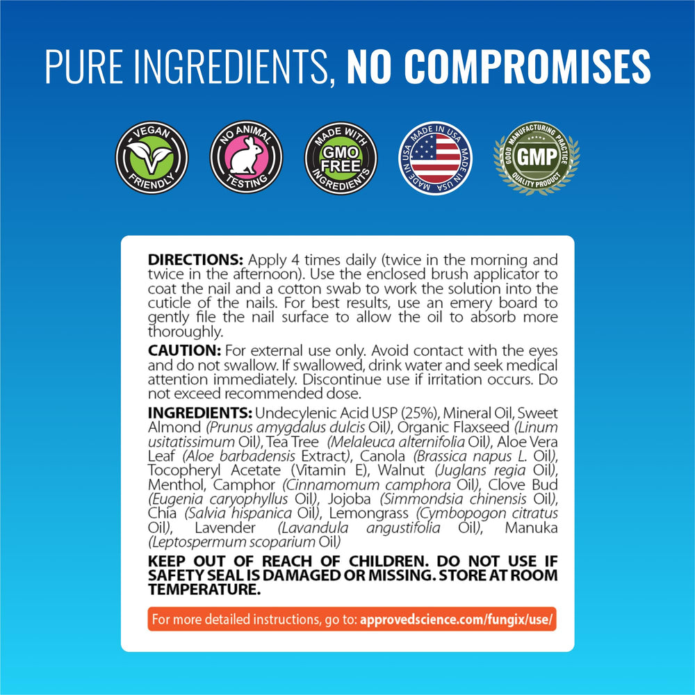 Approved Science Fungix calming aroma during application.