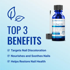 Approved Science Fungix dropper applying serum to nails.