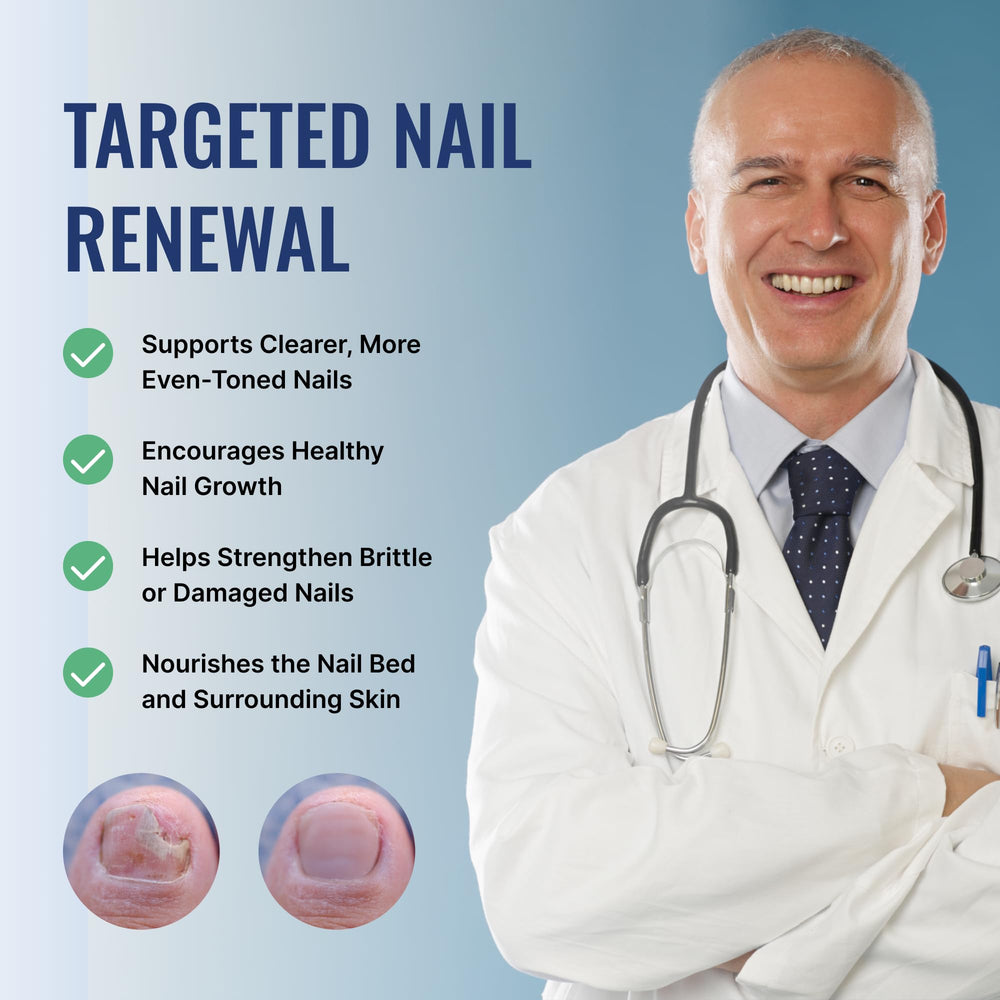 Approved Science Fungix serum texture on the nail surface.