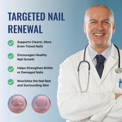 Approved Science Fungix serum texture on the nail surface.