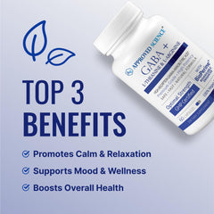 Approved Science GABA+ capsules closeup shows vegan formula for daily use.