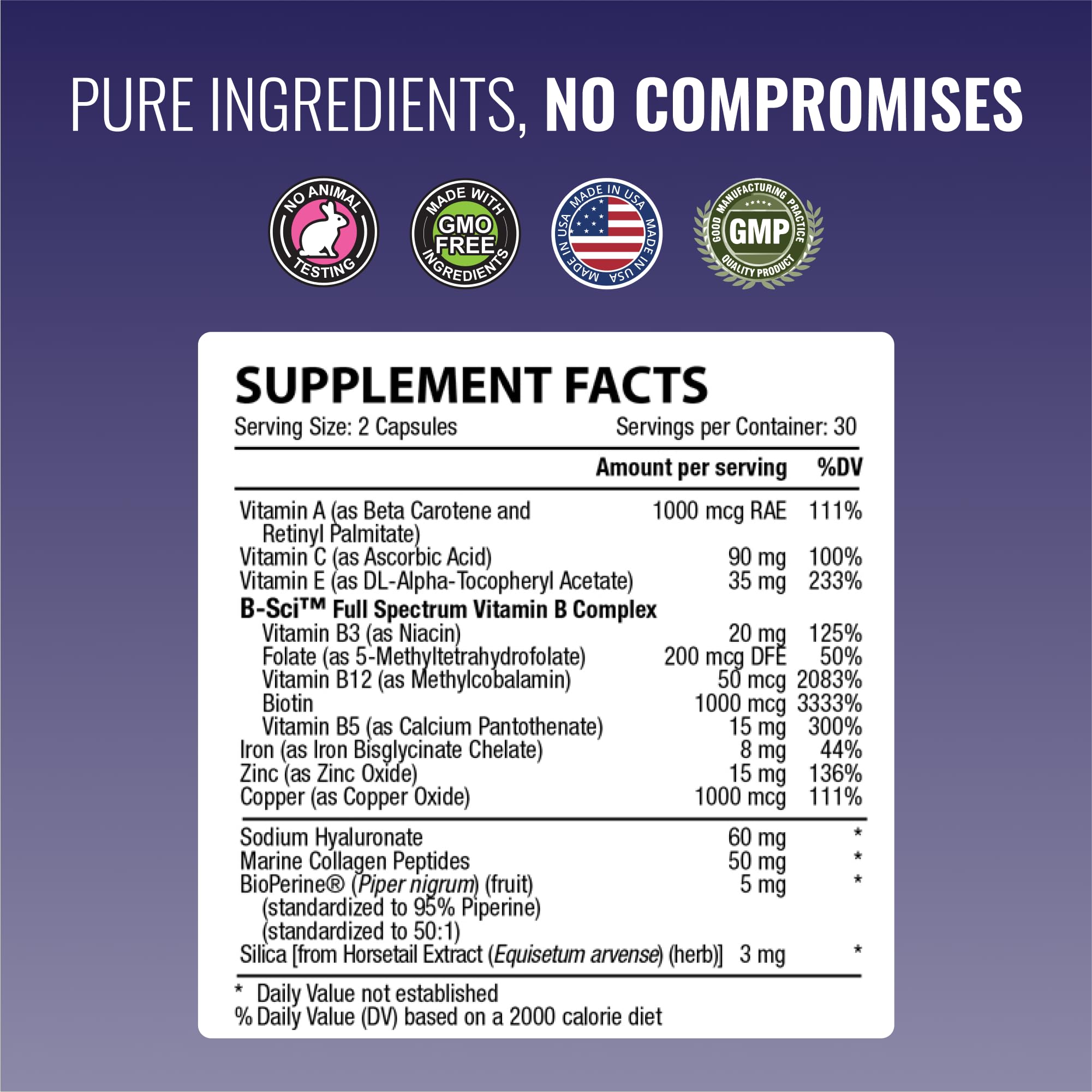 Approved Science Hair Skin Nails front box for shopper clarity.