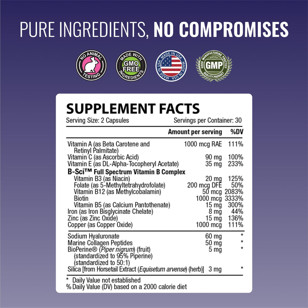Approved Science Hair Skin Nails front box for shopper clarity.