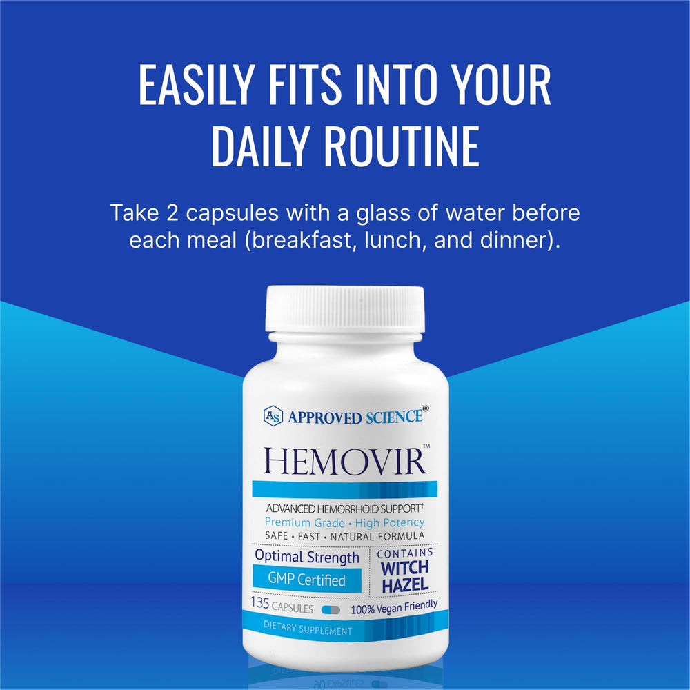 Hemovir packaging and bottle signaling USA-made quality and care