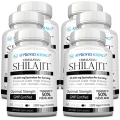 Approved Science Himalayan Shilajit bottle for daily vitality and high-potency formula.