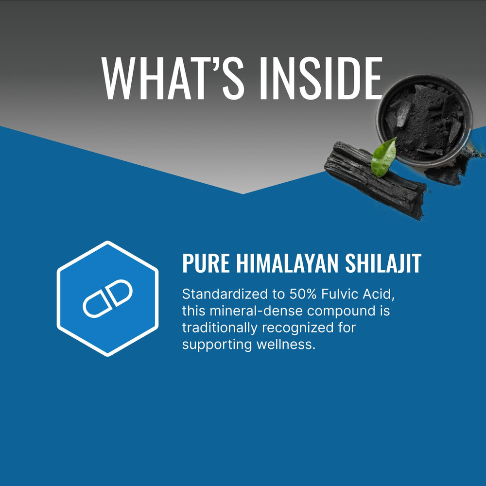 Approved Science Himalayan Shilajit capsules for easy daily energy support.