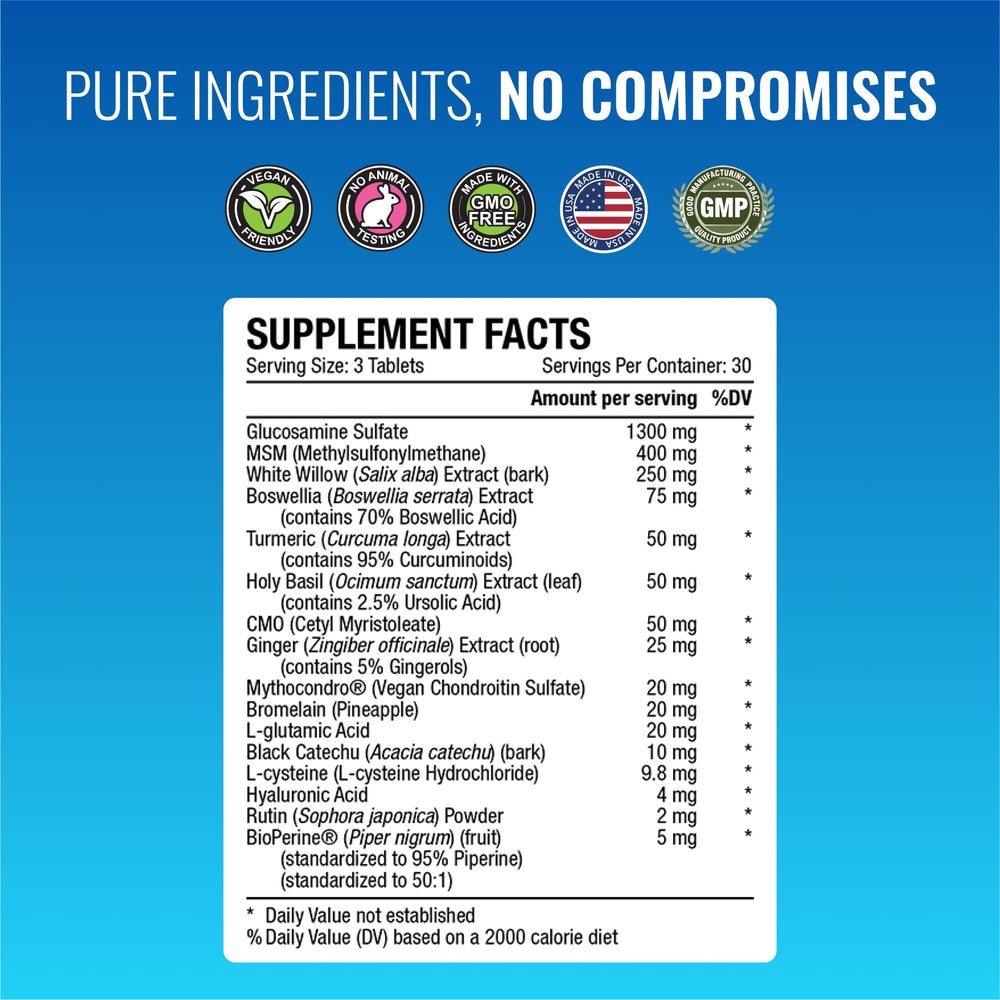 Approved Science Jointprin bottle back shows supplement facts and BioPerine