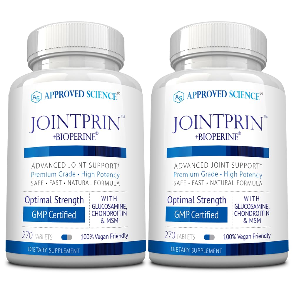 Approved Science Jointprin bottle front view for convenient joint support