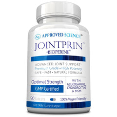 Approved Science Jointprin bottle shown for daily joint support