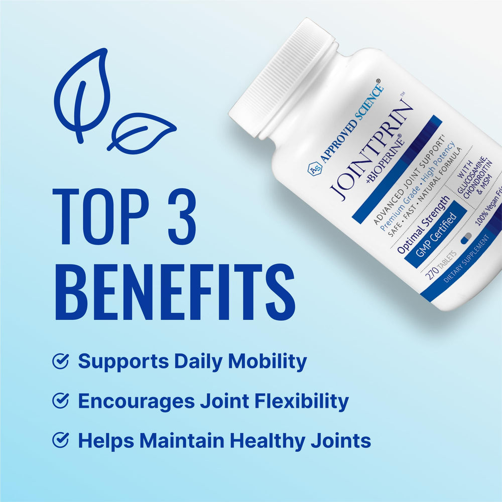 Approved Science Jointprin capsules closeup highlighting vegan formula for joint support