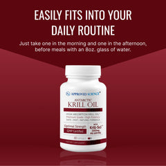 Approved Science Krill Oil US-made manufacturing label and clean ingredients