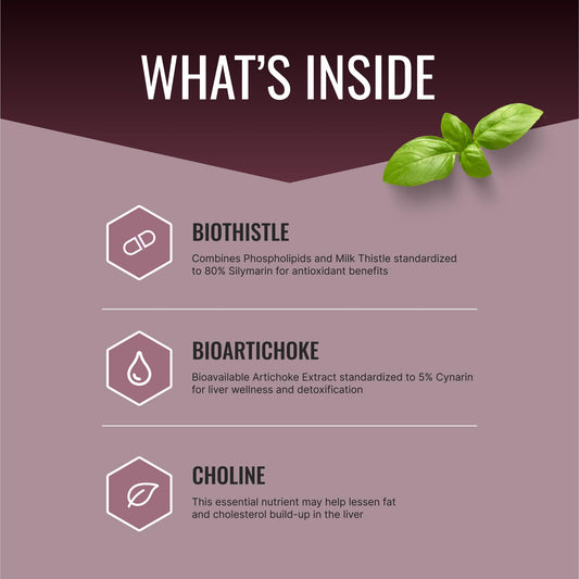 Approved Science Liversyl artichoke extract capsules for digestion and liver health.