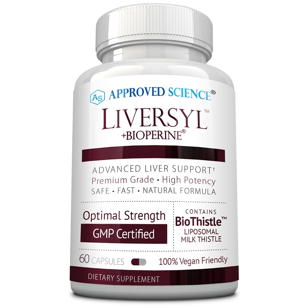 Approved Science Liversyl milk thistle capsules for liver support.
