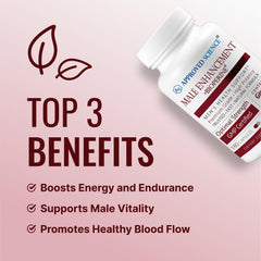 Approved Science Male Enhancement capsules arranged for a daily wellness routine.