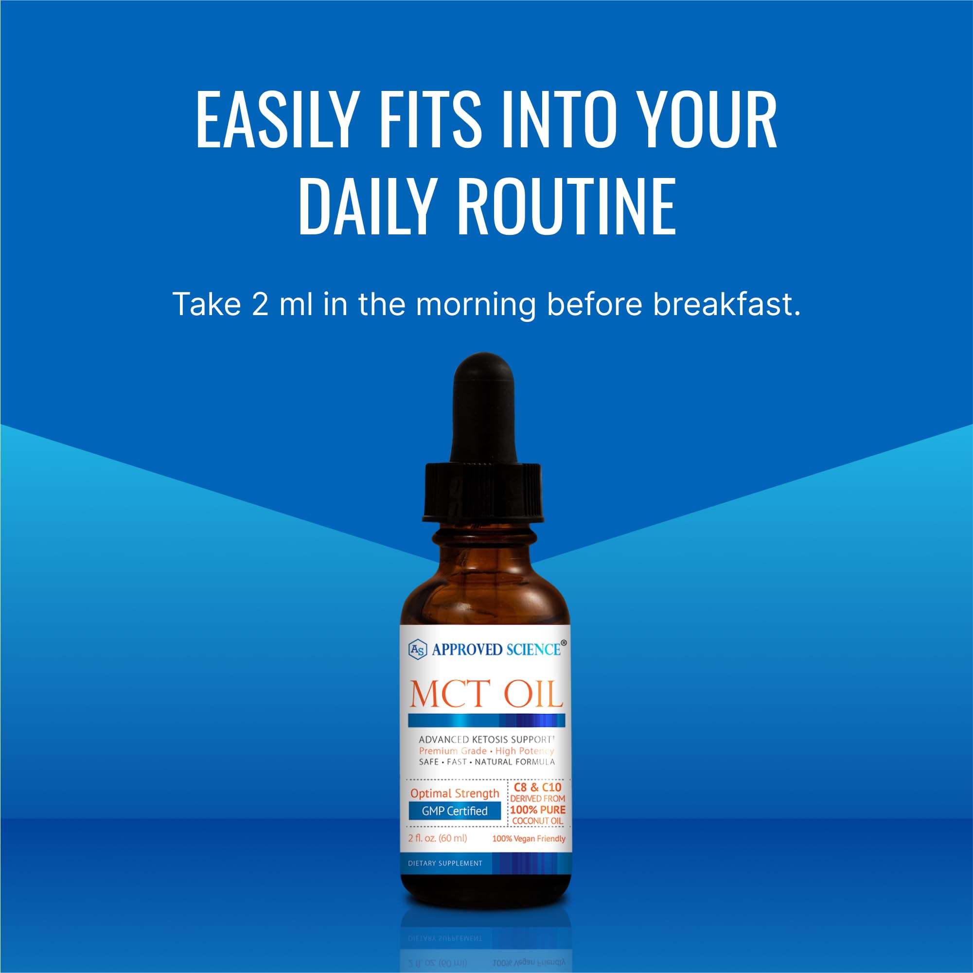 Approved Science MCT Oil kitchen setup suggests easy integration into routines.