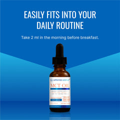 Approved Science MCT Oil kitchen setup suggests easy integration into routines.