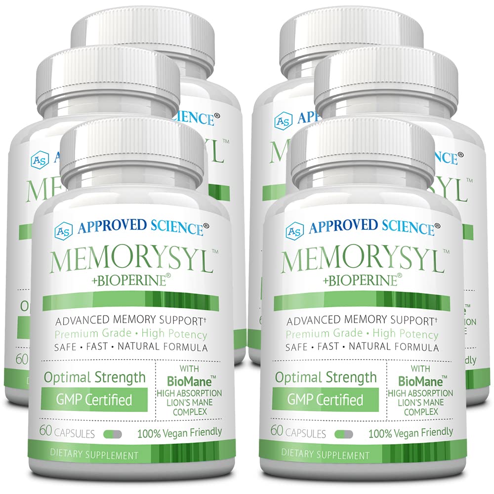Approved Science MemorySyl bottle front view highlighting vegan memory support for focus