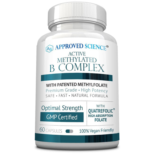 Approved Science Methylated B Complex bottle boosts daily energy support