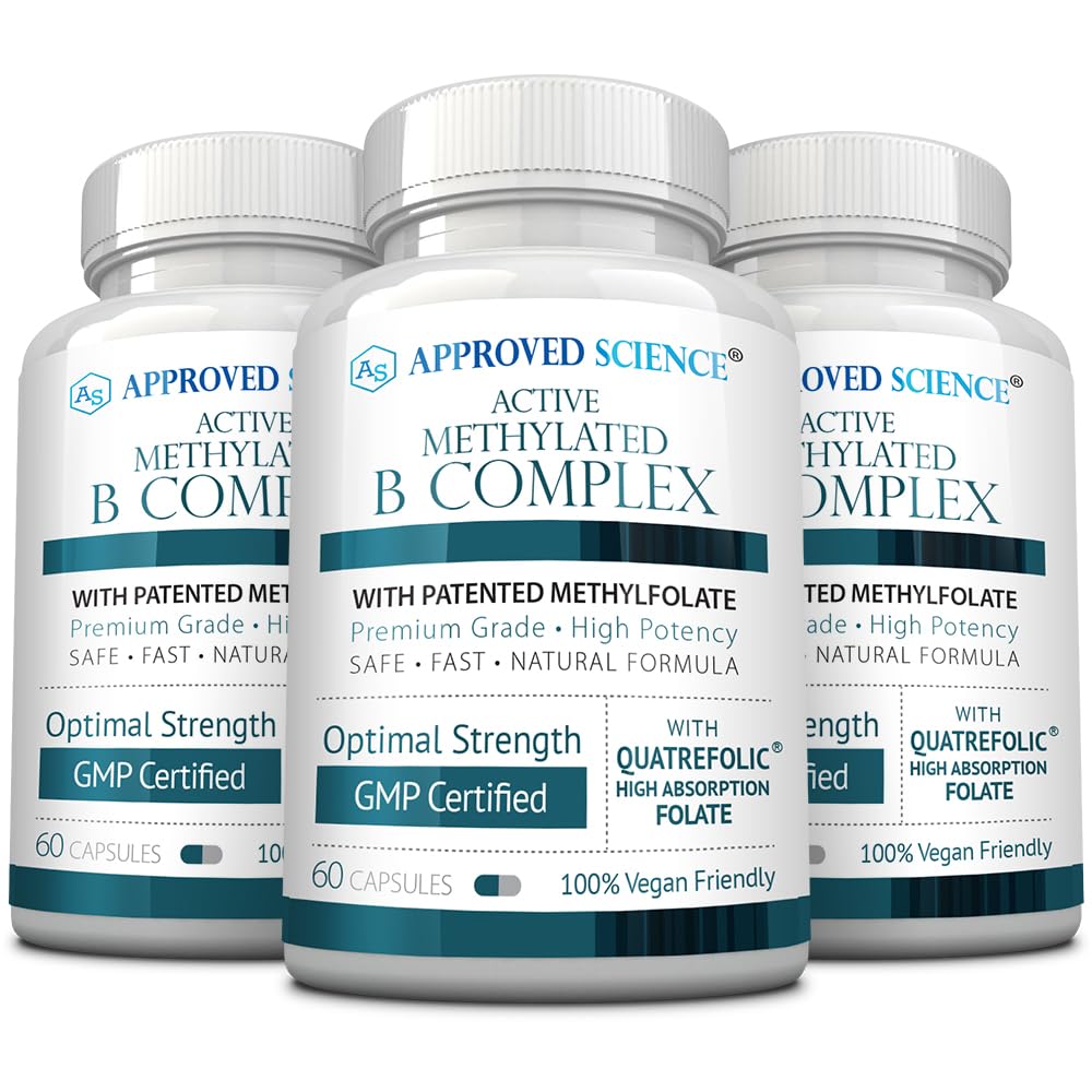 Approved Science Methylated B Complex capsules for daily energy support.