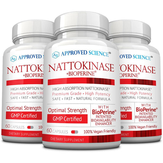 Approved Science Nattokinase bottle front highlights 4000 FU potency for daily use