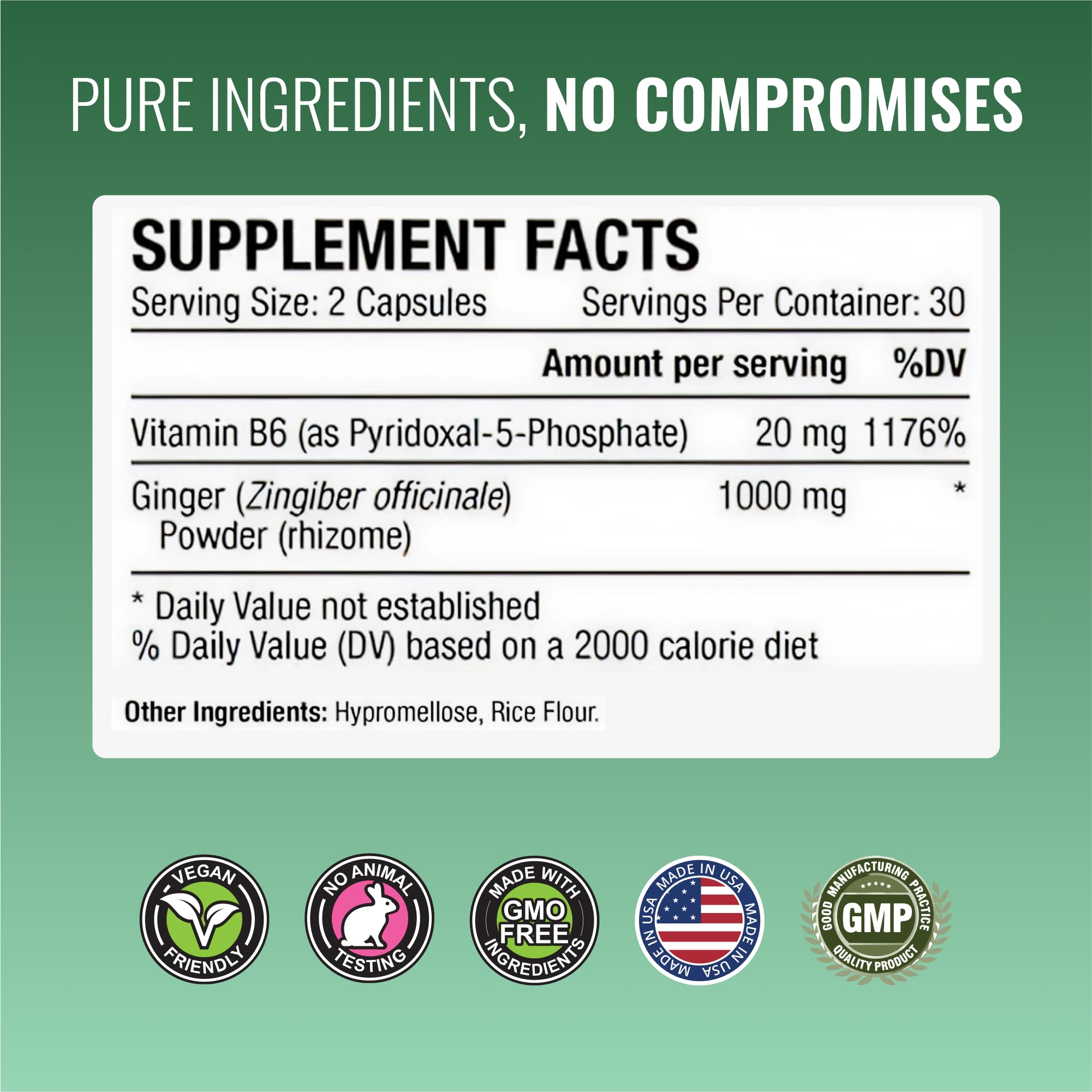 Approved Science Nauseprin label-info emphasizes GMP-certified US manufacturing.