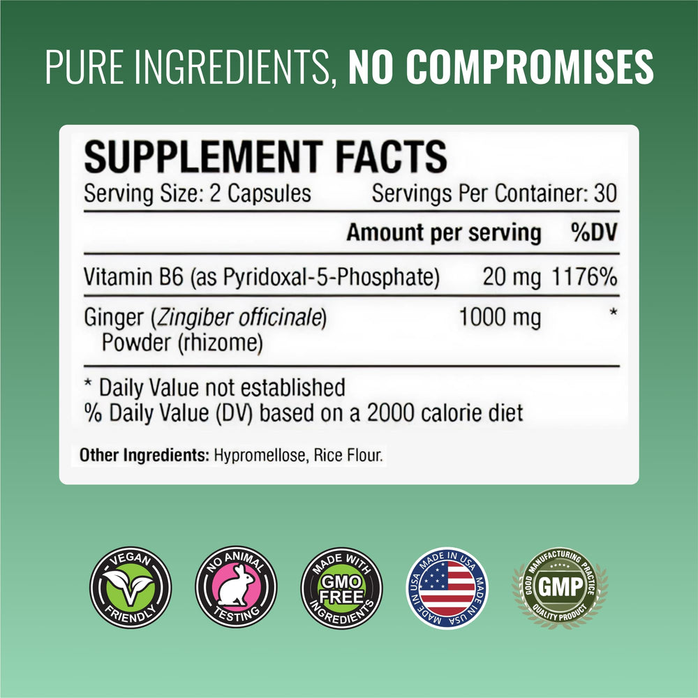 Approved Science Nauseprin label-info emphasizes GMP-certified US manufacturing.