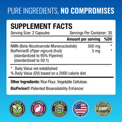 Approved Science NMN capsules displayed on white background for daily use