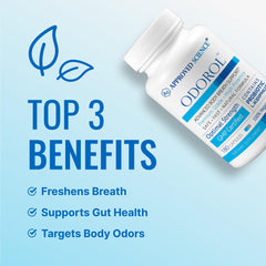 Approved Science Odorol capsules close-up for easy daily intake and routine