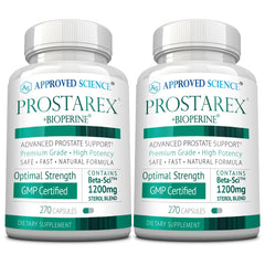 Approved Science Prostarex bottle front view for convenient daily use