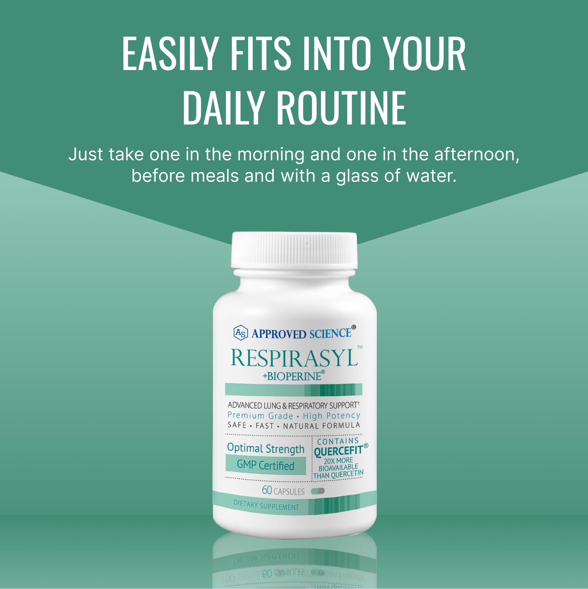 Respirasyl capsule cluster illustrates versatile daily use for respiratory support.