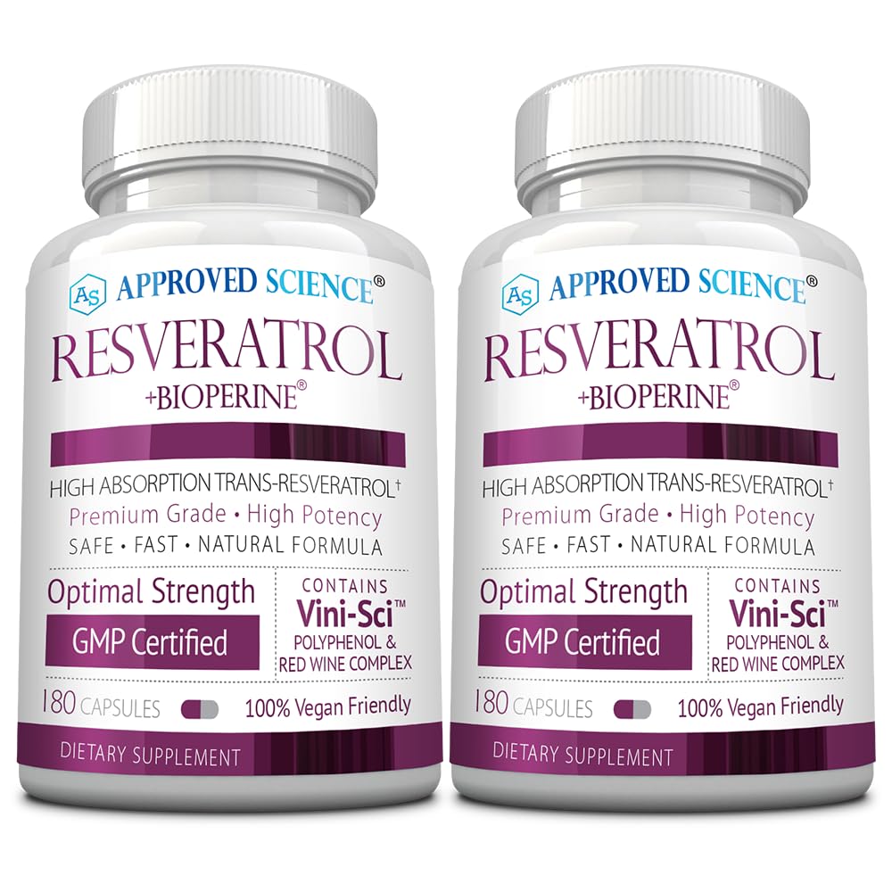 Approved Science Resveratrol bottle pour for easy daily use