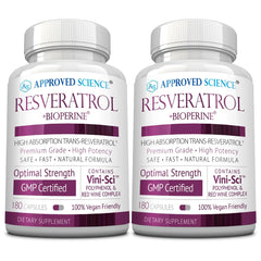 Approved Science Resveratrol bottle pour for easy daily use