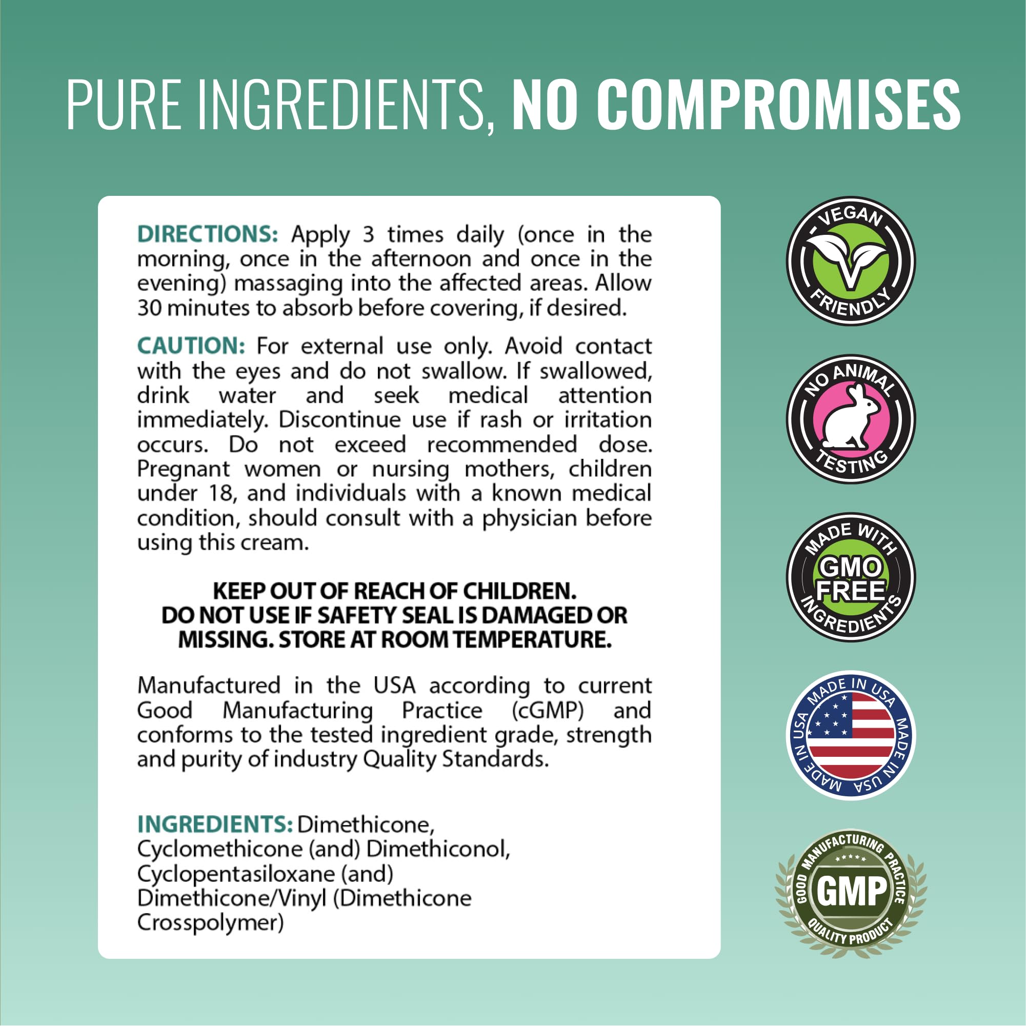 Approved Science Scarrid ingredients rosehip oil and aloe for skin health.