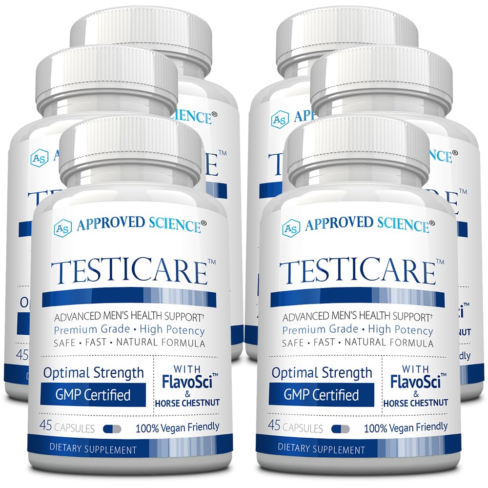 Approved Science TestiCare bottle front with vegan capsules for daily vein support