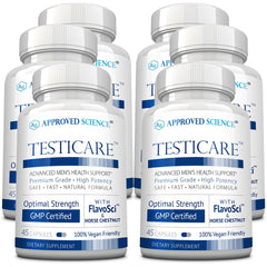Approved Science TestiCare bottle front with vegan capsules for daily vein support