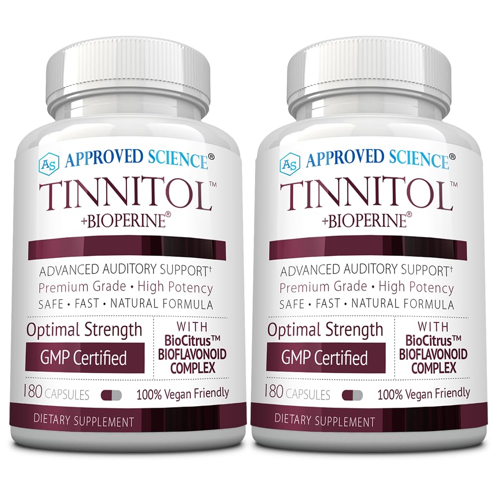 Approved Science Tinnitol bottle front view supports tinnitus management in daily life.
