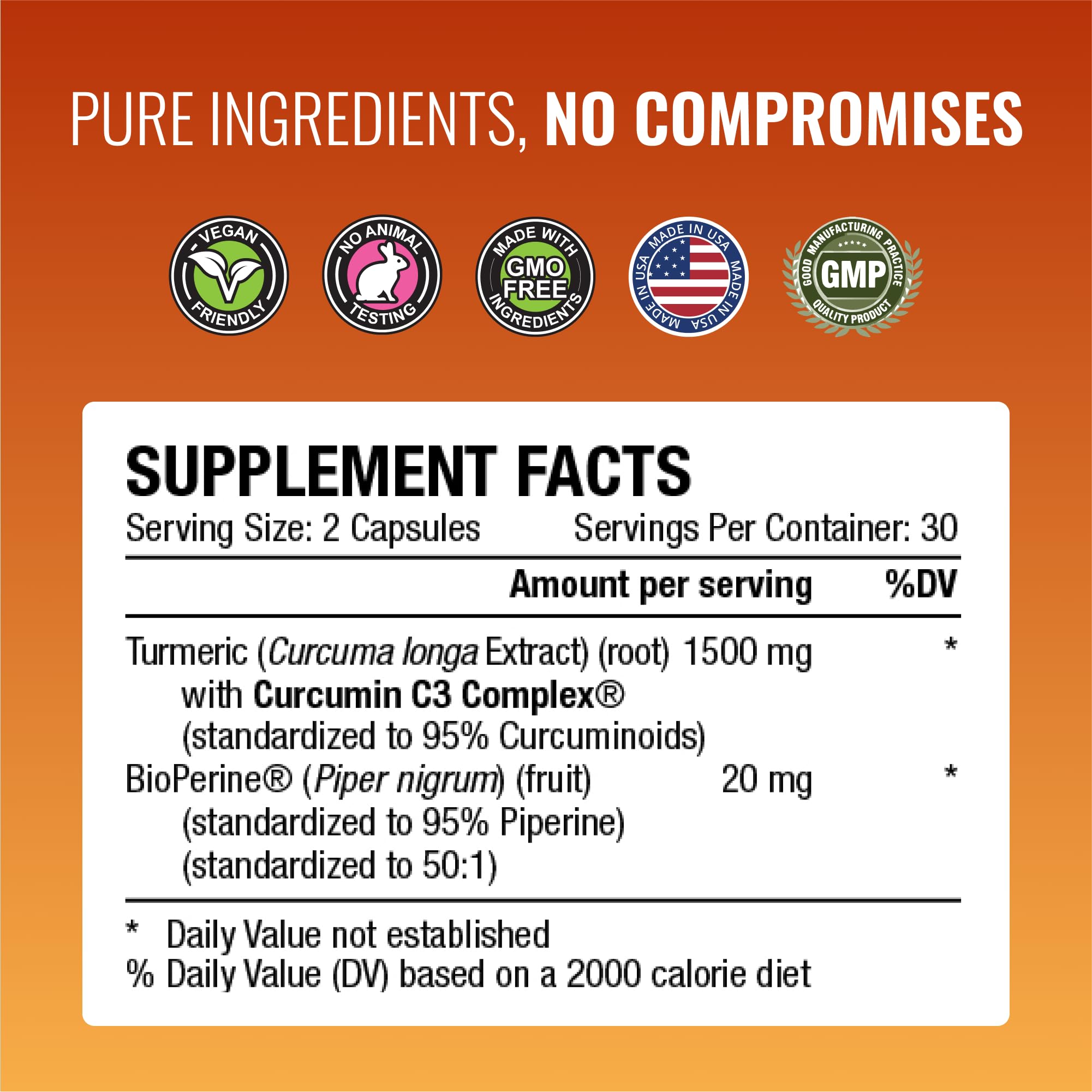 Approved Science Turmeric MD packaging signals a six-month supply.
