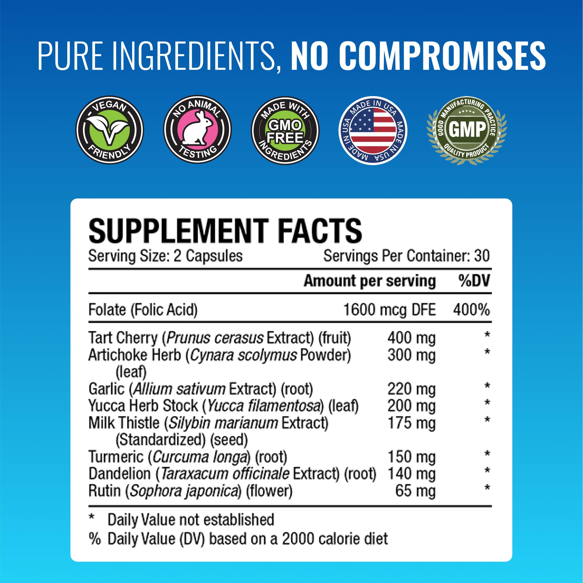 Approved Science Uric Acid Flush folic acid ingredient underscores vitamin support