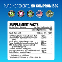 Approved Science Uric Acid Flush folic acid ingredient underscores vitamin support