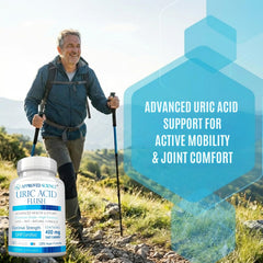 Approved Science Uric Acid Flush turmeric capsules highlighting joint support potential