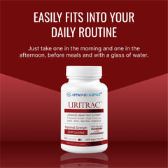 Pack of 3 Uritrac bottles ready for regular use.