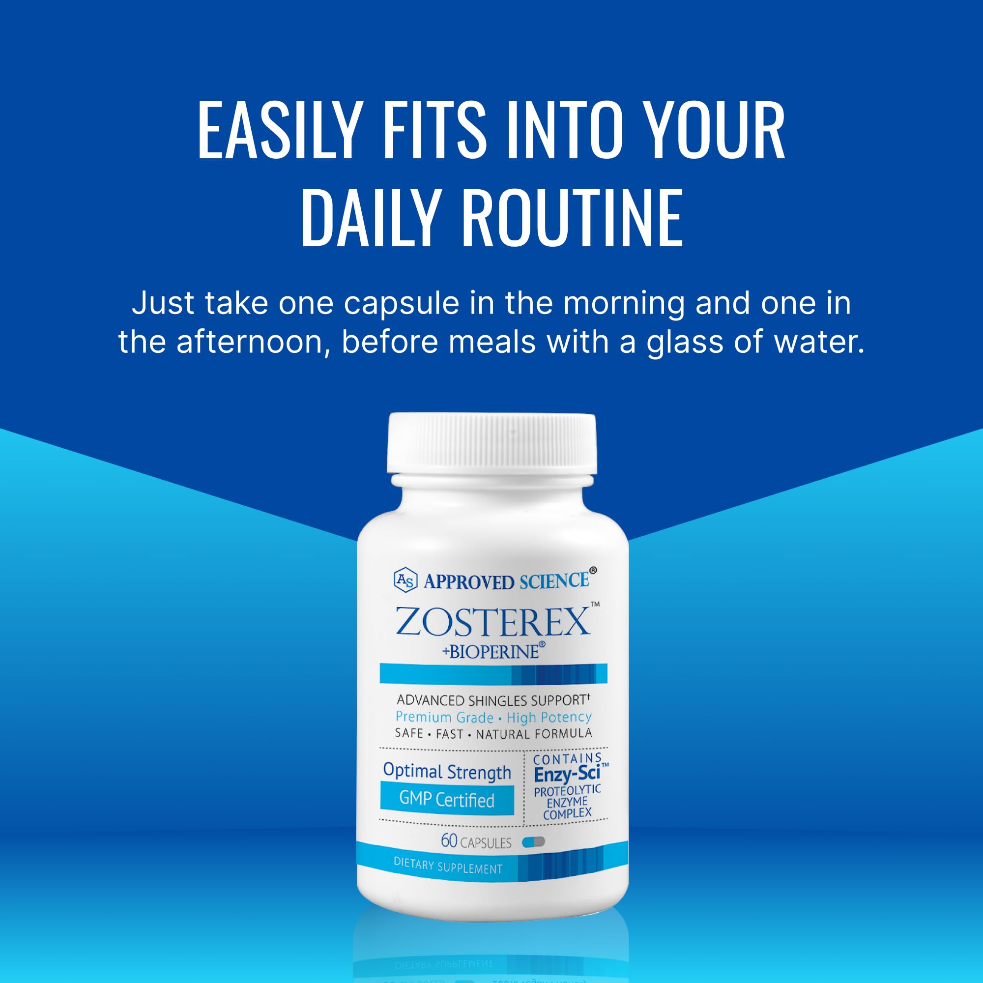 Ingredients panel highlights L-Lysine 1000 mg