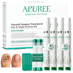 APUREE Day Pen application shows targeted daytime action on nails.