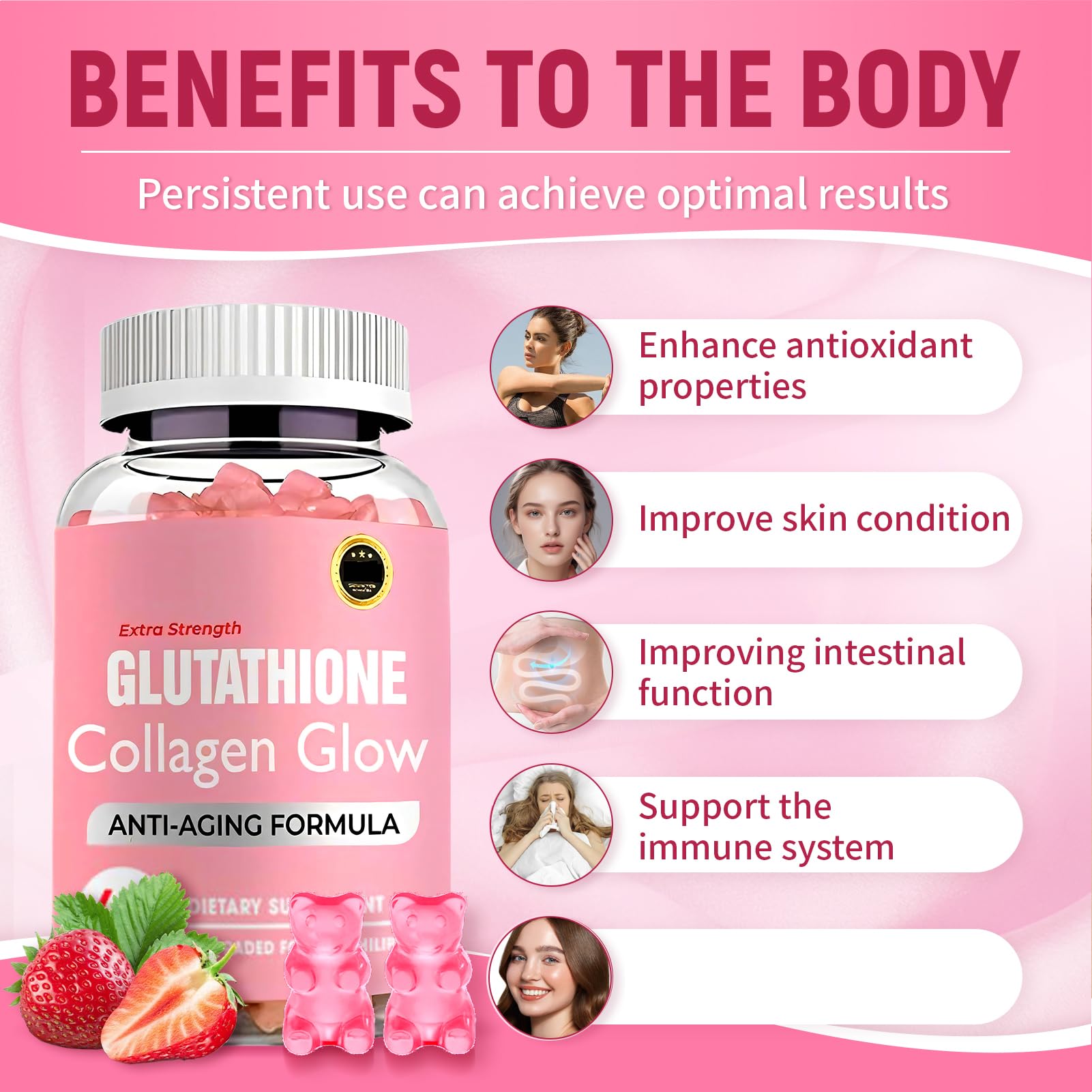 AQILUN ingredients display glutathione and collagen for a nourishing routine